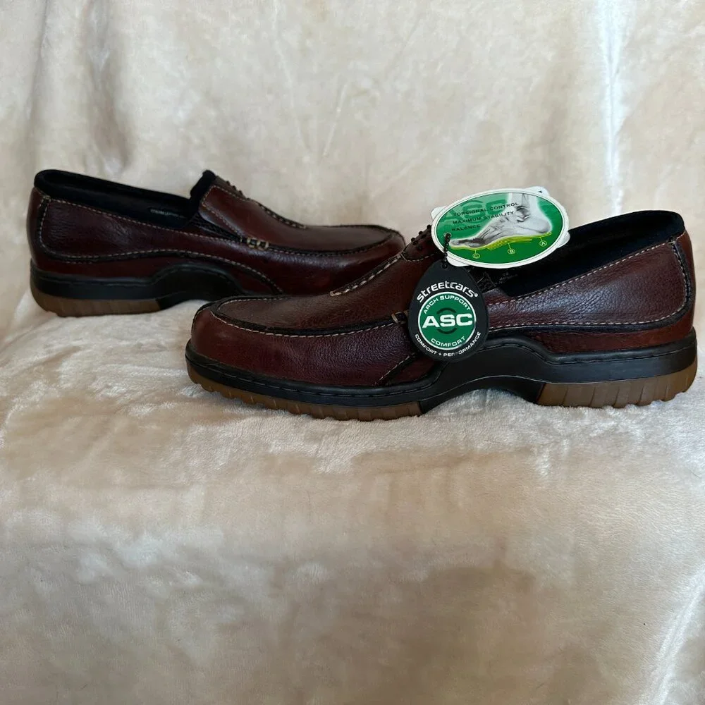 Streetcars ASC Carrera Arch Support Comfort Slip-on Leather Loafer Mens 9.5M